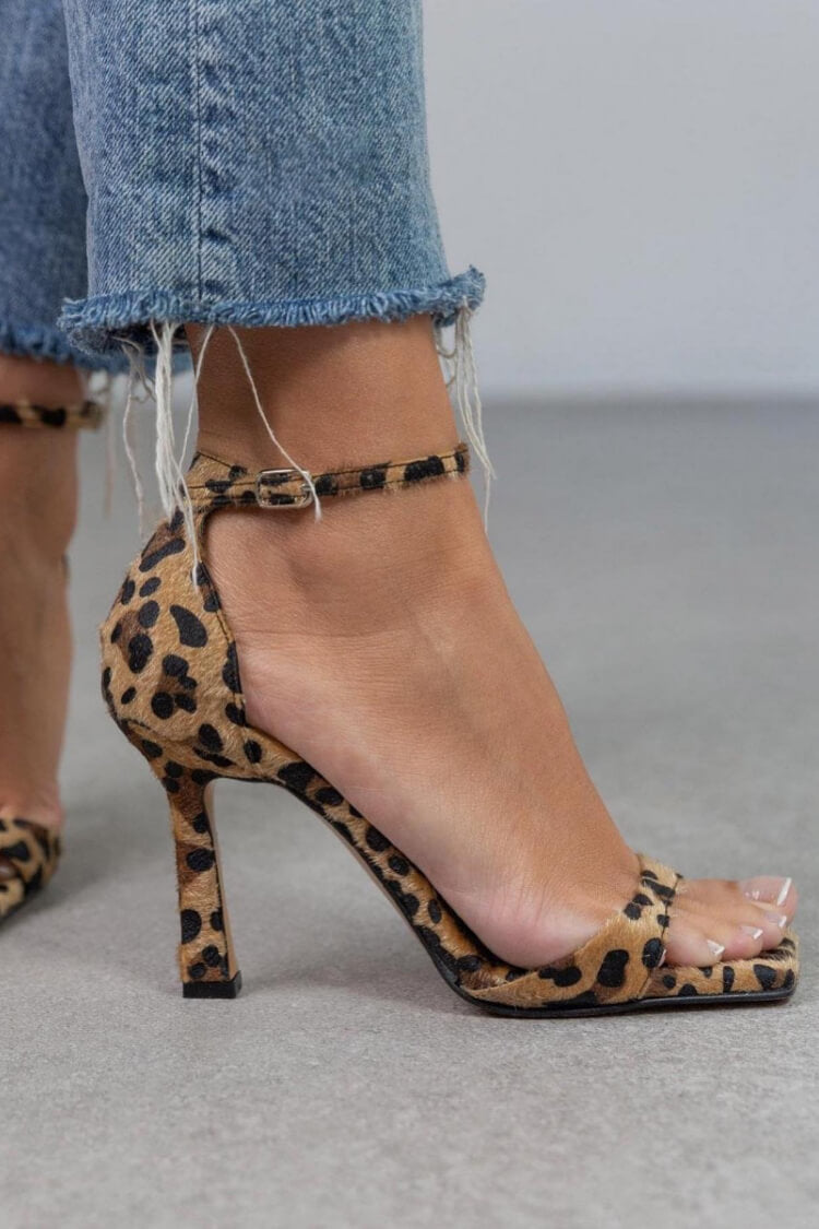 Everly & Rose | Elegant High Heel Animal Print Sandals for a Chic and Unique Look