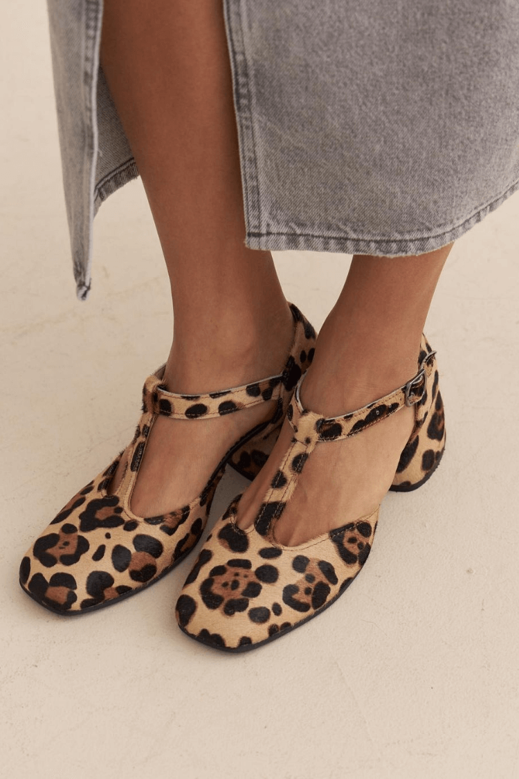 Everly & Rose | ANIMAL PRINT T-STRAP SHOES