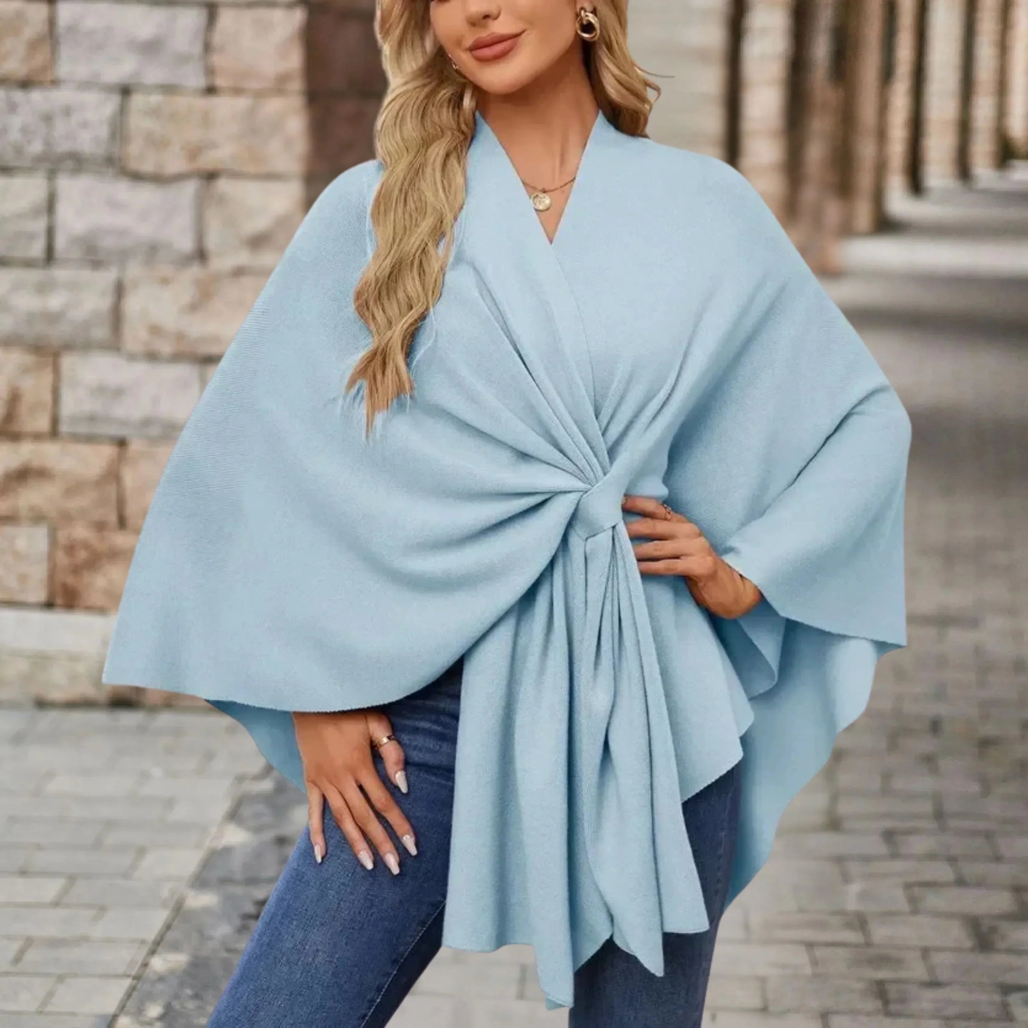 Briana™ | Elegant Draped Poncho
