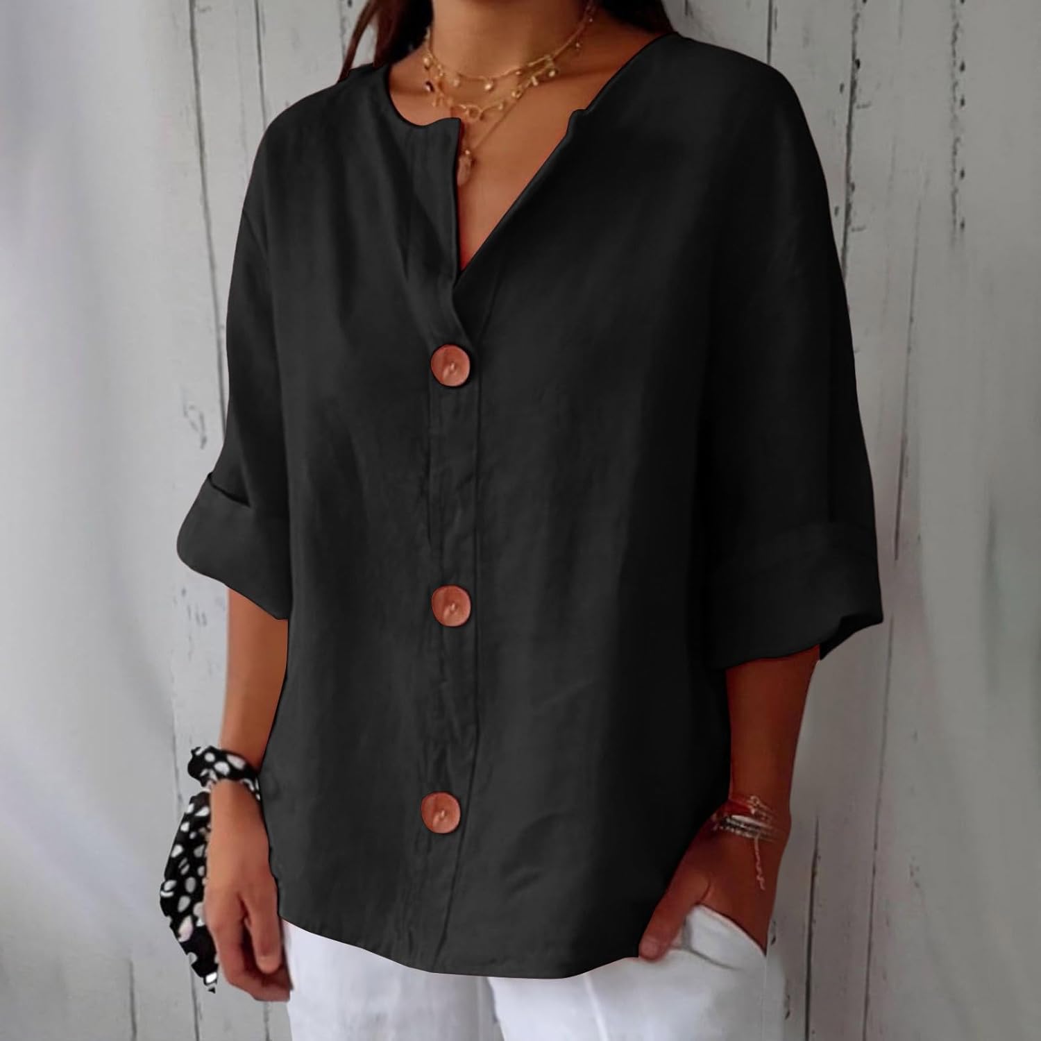 Clara - Casual Textured Blouse