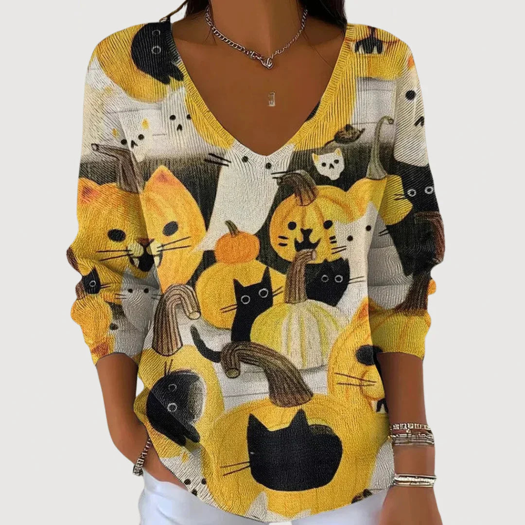 Megan™ | Cozy V-Neck Sweater