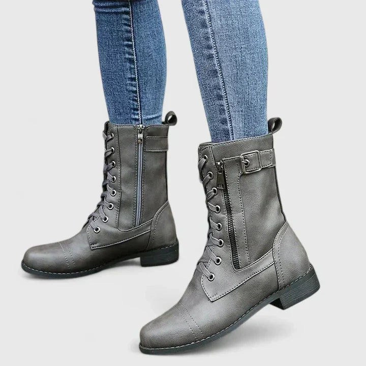 Romani™ – Elegant Short Boots with Lacing and Modern Design for a Fashion-Conscious Look