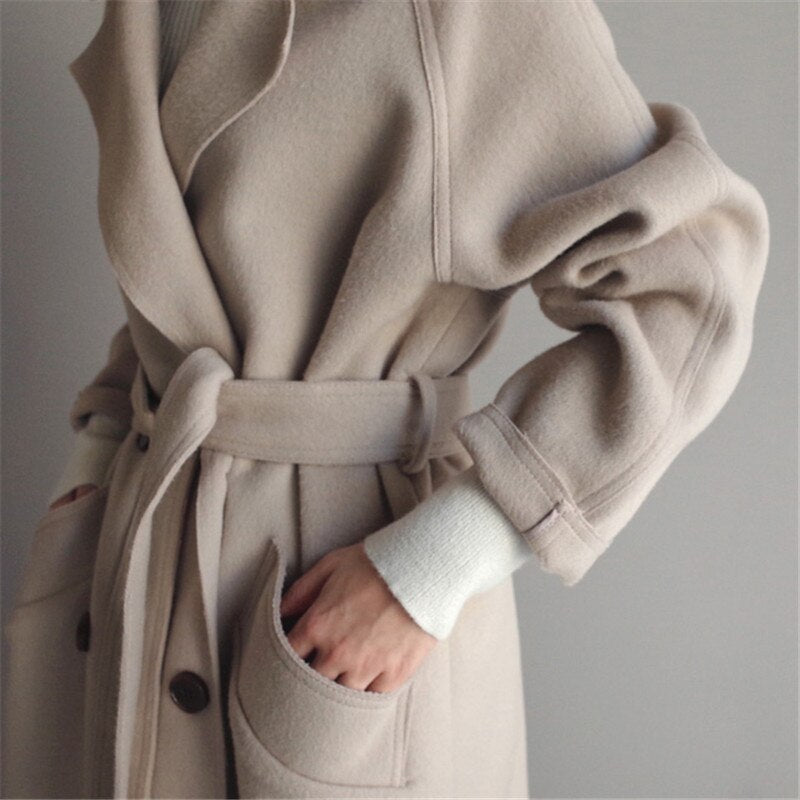 Anda™ | Long Classic Wool Coat