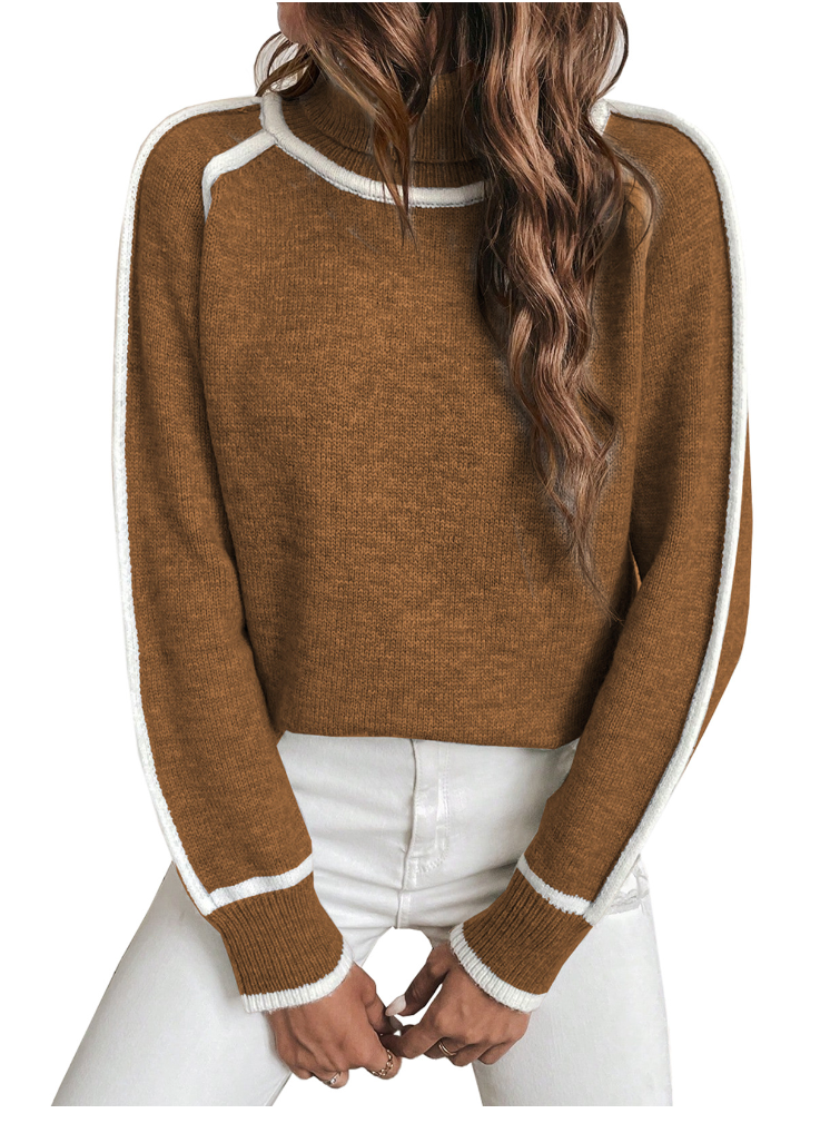 Elle - Cozy turtleneck sweater for women