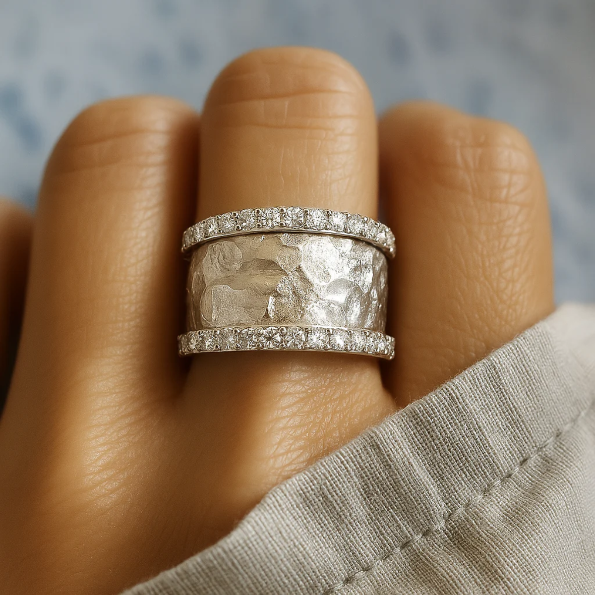 Riley™ | Vintage Silvered Zirconia Ring