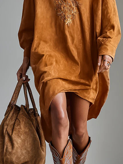 Elora™ | Embroidered Shirt Dress