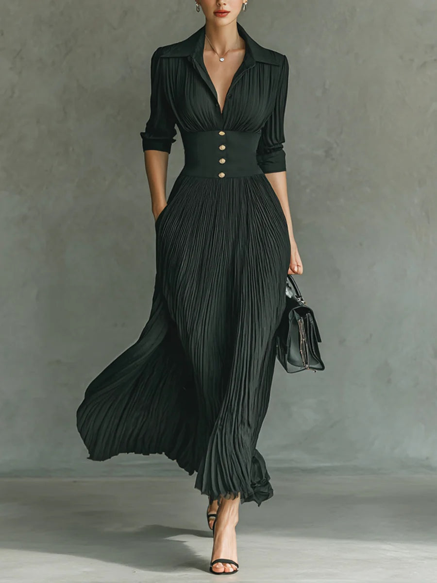 Celeste™ | Pleated Maxi Dress