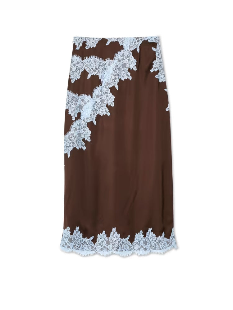Mabel™ | Elegant Lace Panel Top & Skirt Set