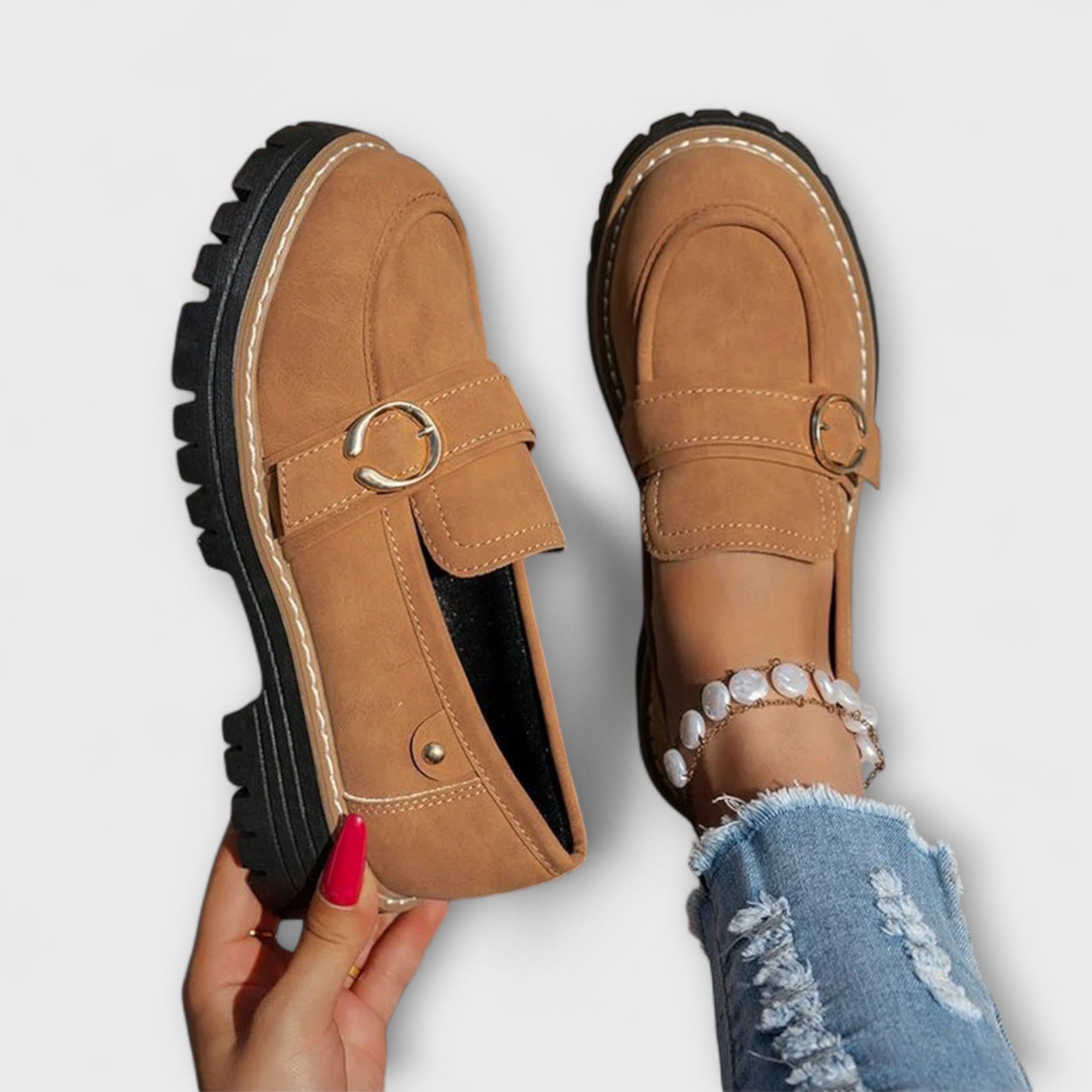 Lora – Elegant Casual Moccasins with Round Toe for a Sophisticated Look