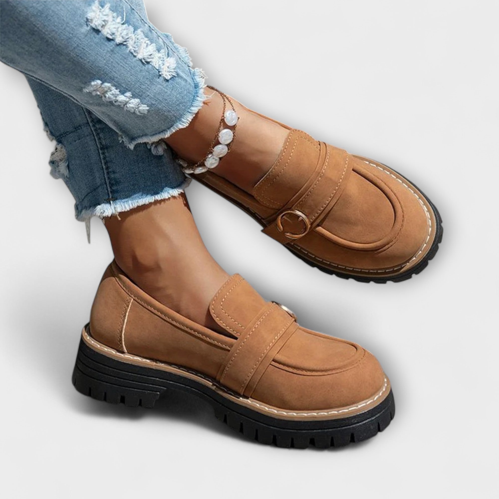Lora – Elegant Casual Moccasins with Round Toe for a Sophisticated Look