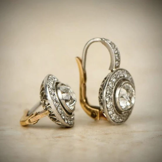 Sofia™ | Vintage Gold & Silver Crystal Earrings