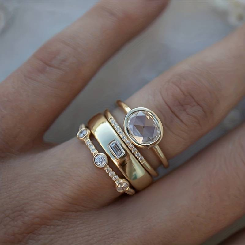 Madison™ | Gold & Zirconia Ring Set