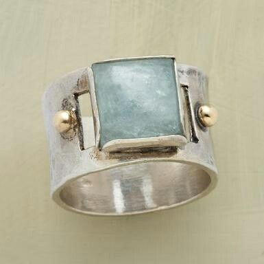 Harper™ | Vintage Green Square Moonstone Ring