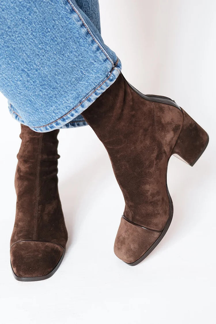 Victoria™ | Square Toe Heeled Boots