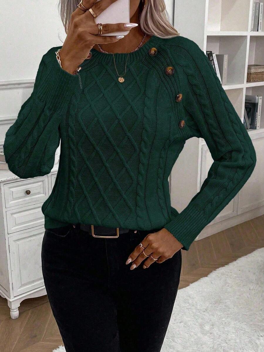 Betsy™ | Button-Detail Cable Jumper