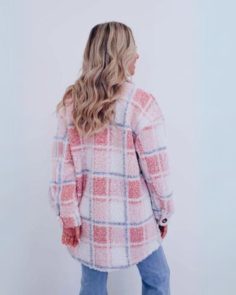Elinara - Polar Fleece Plaid Jacket (Copy)