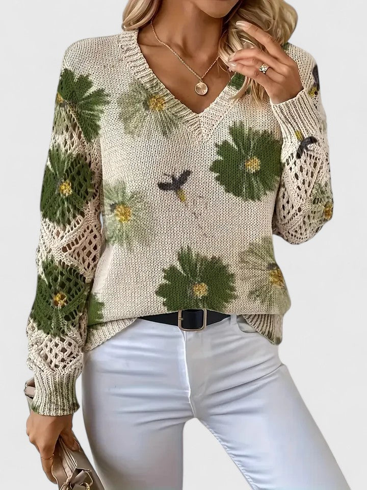 Mae™ | Elegant Sweater with Floral Pattern