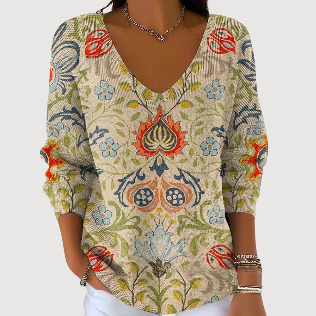 Heather™ | Soft V-Neck Knit