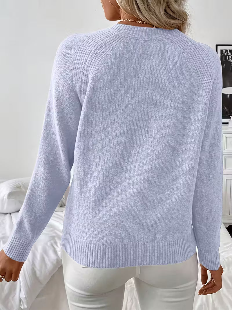 Hilarina™ | Long Sleeve Knitted Sweater