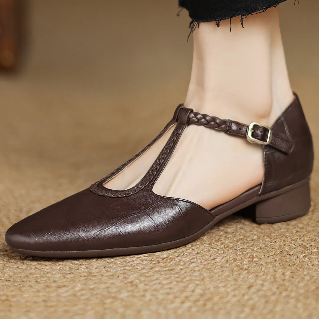 Sarah | Minimalist Mary Jane Flats