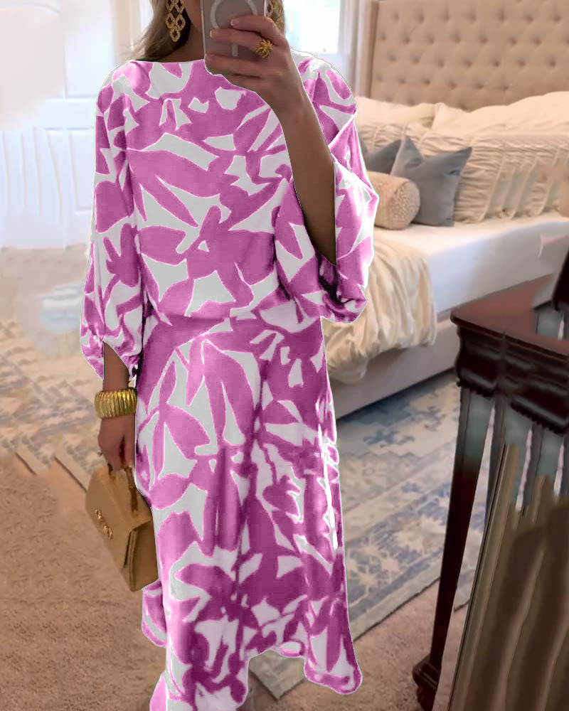 Ashley™ | Two-Piece Printed Set with Lantern Sleeves