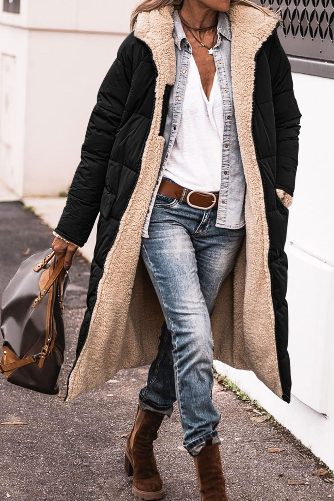 Johna | Luxe Reversible Sherpa Coat