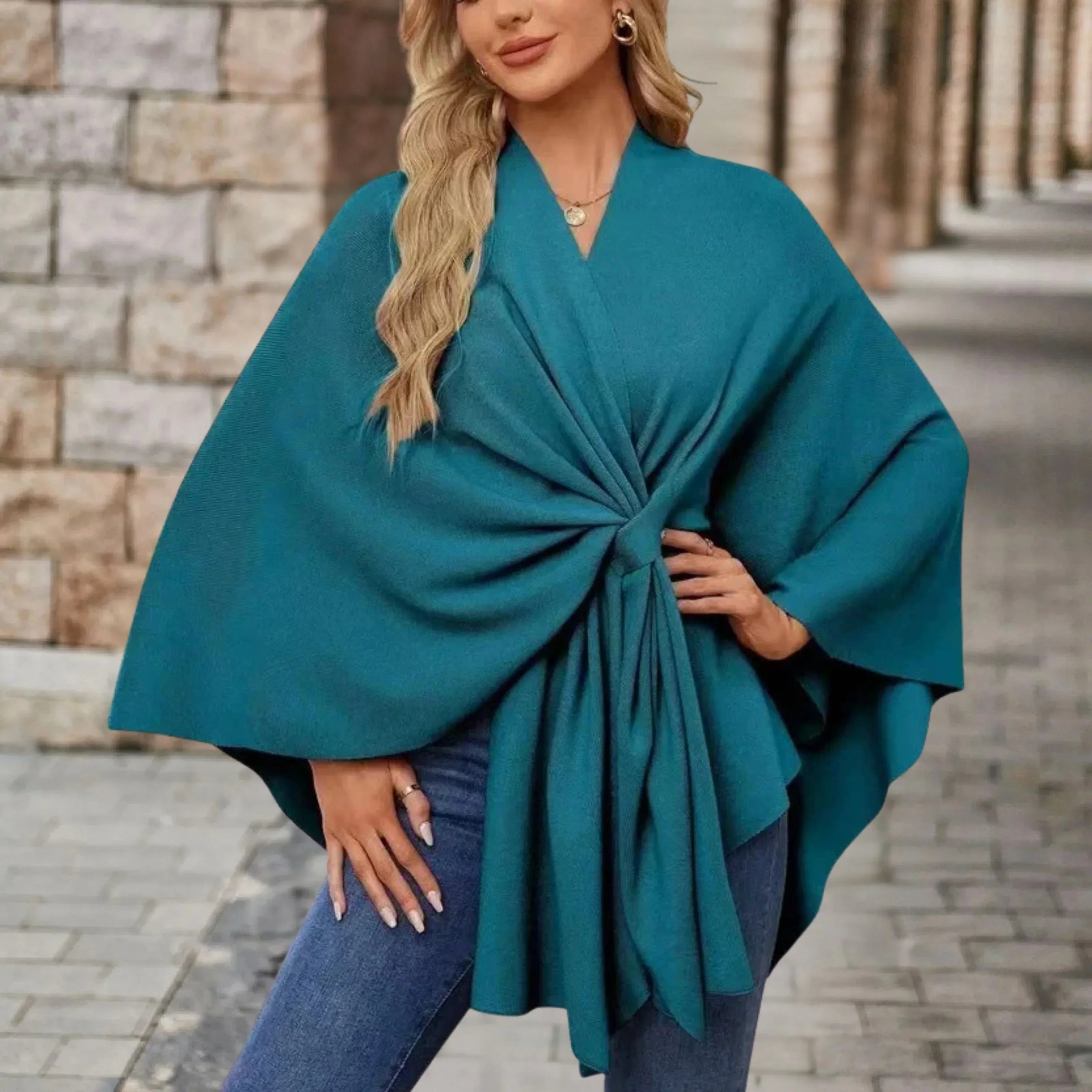 Briana™ | Elegant Draped Poncho