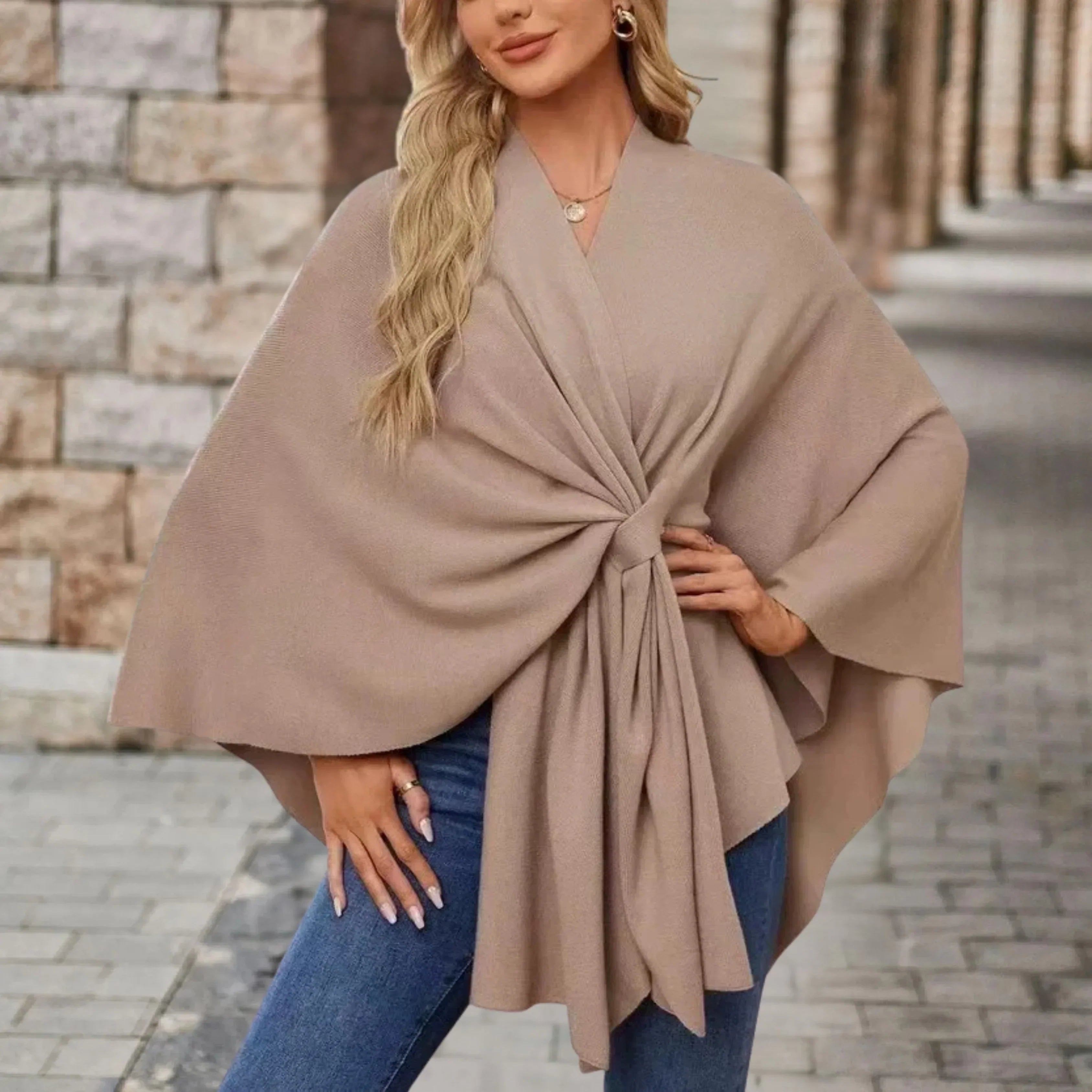 Briana™ | Elegant Draped Poncho