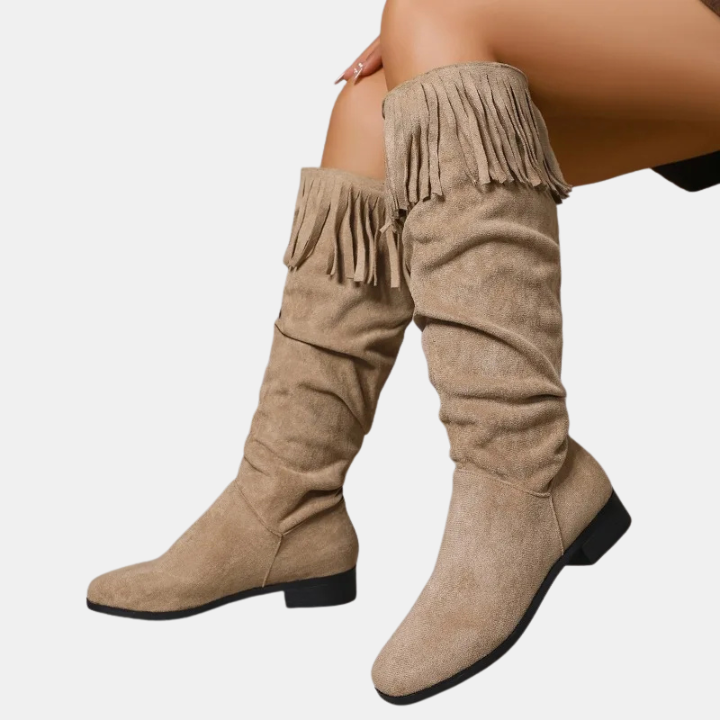 Calla | Knee-High Tassel Boots