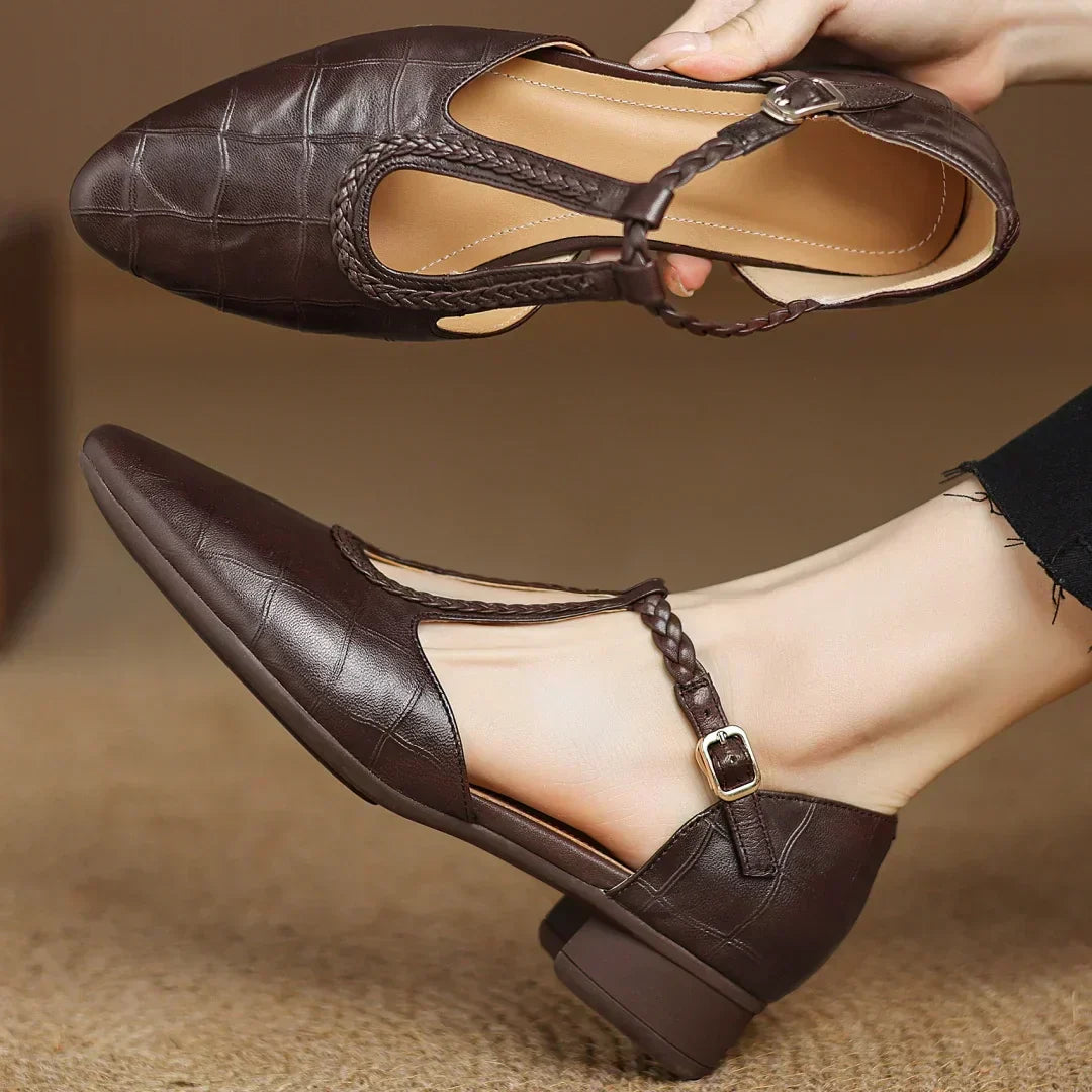 Sarah | Minimalist Mary Jane Flats