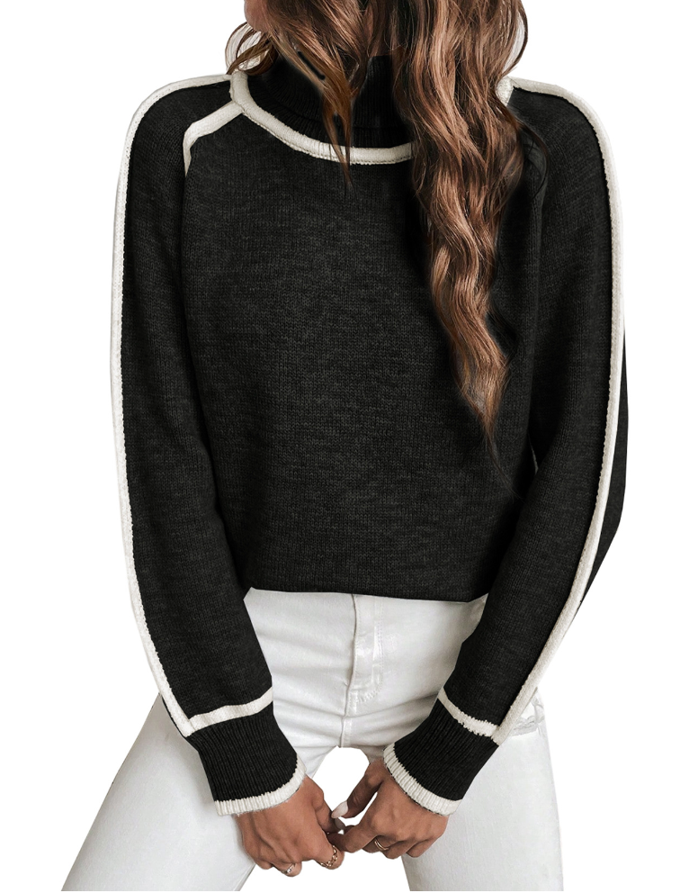 Elle - Cozy turtleneck sweater for women