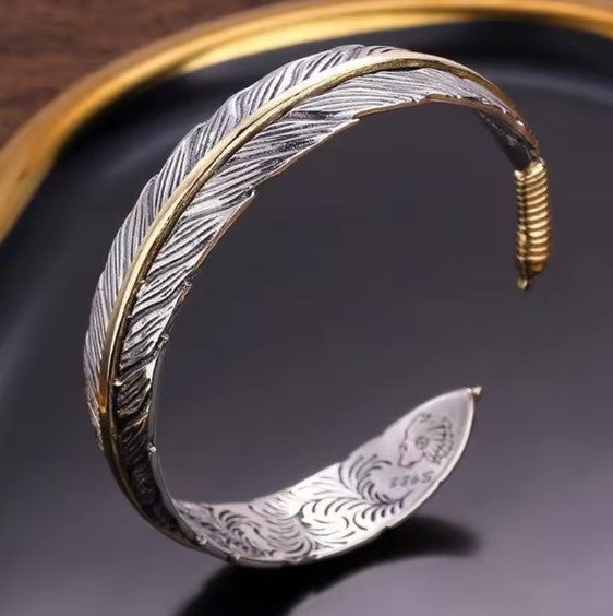 Ellie™ | Vintage Feather Cuff Adjustable Bracelet