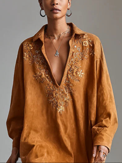 Elora™ | Embroidered Shirt Dress