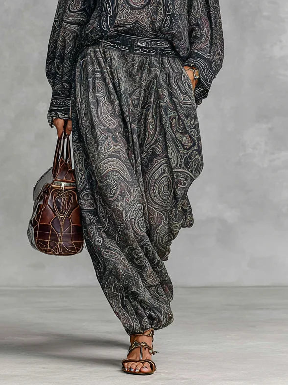 Amara™ | Vintage Paisley Two-Piece Set