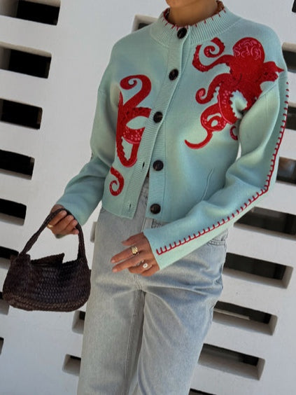 Lois™ | Fun Octopus Pattern Cardigan