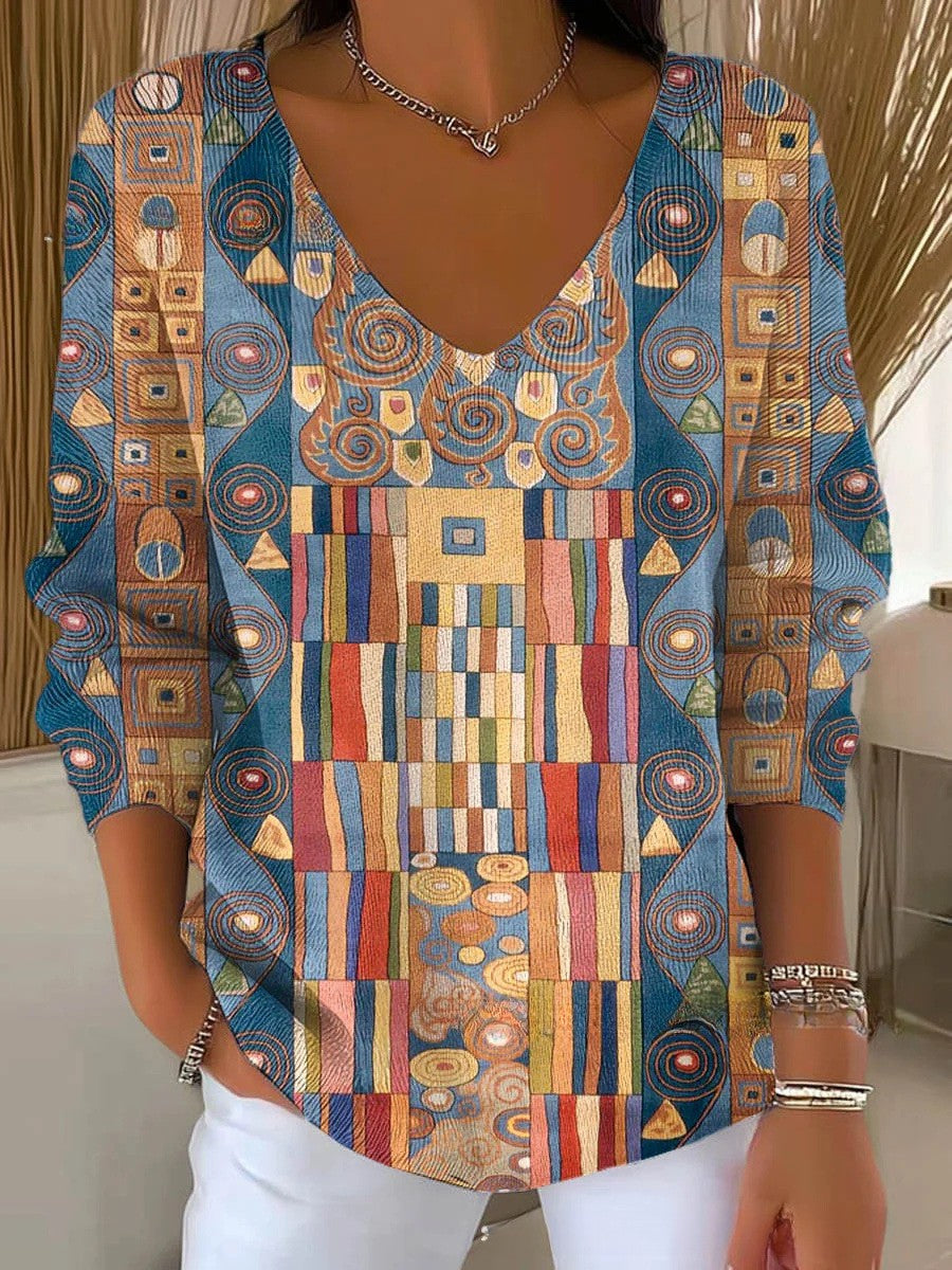 Everly & Rose – Pullover made of knit fabric with V-neck