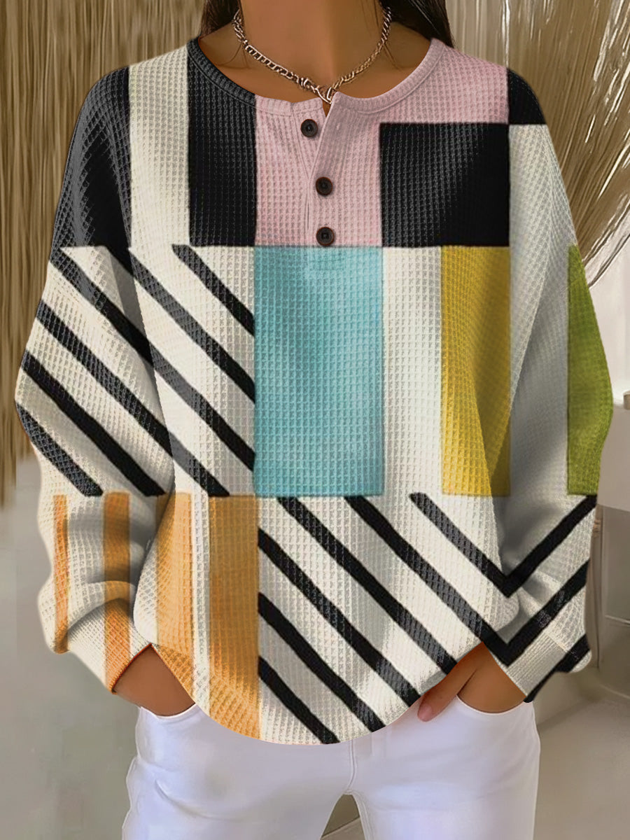 Karin | Sweater with Colorful Checkered Pattern