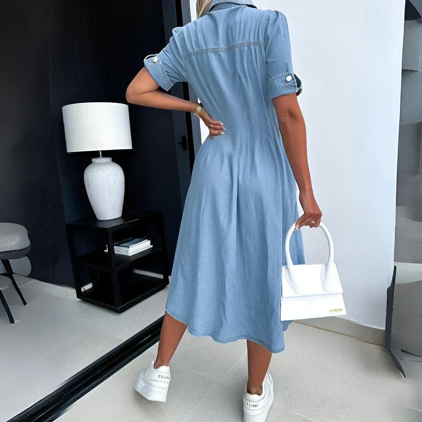 Summer | Women's Denim Midi Dress