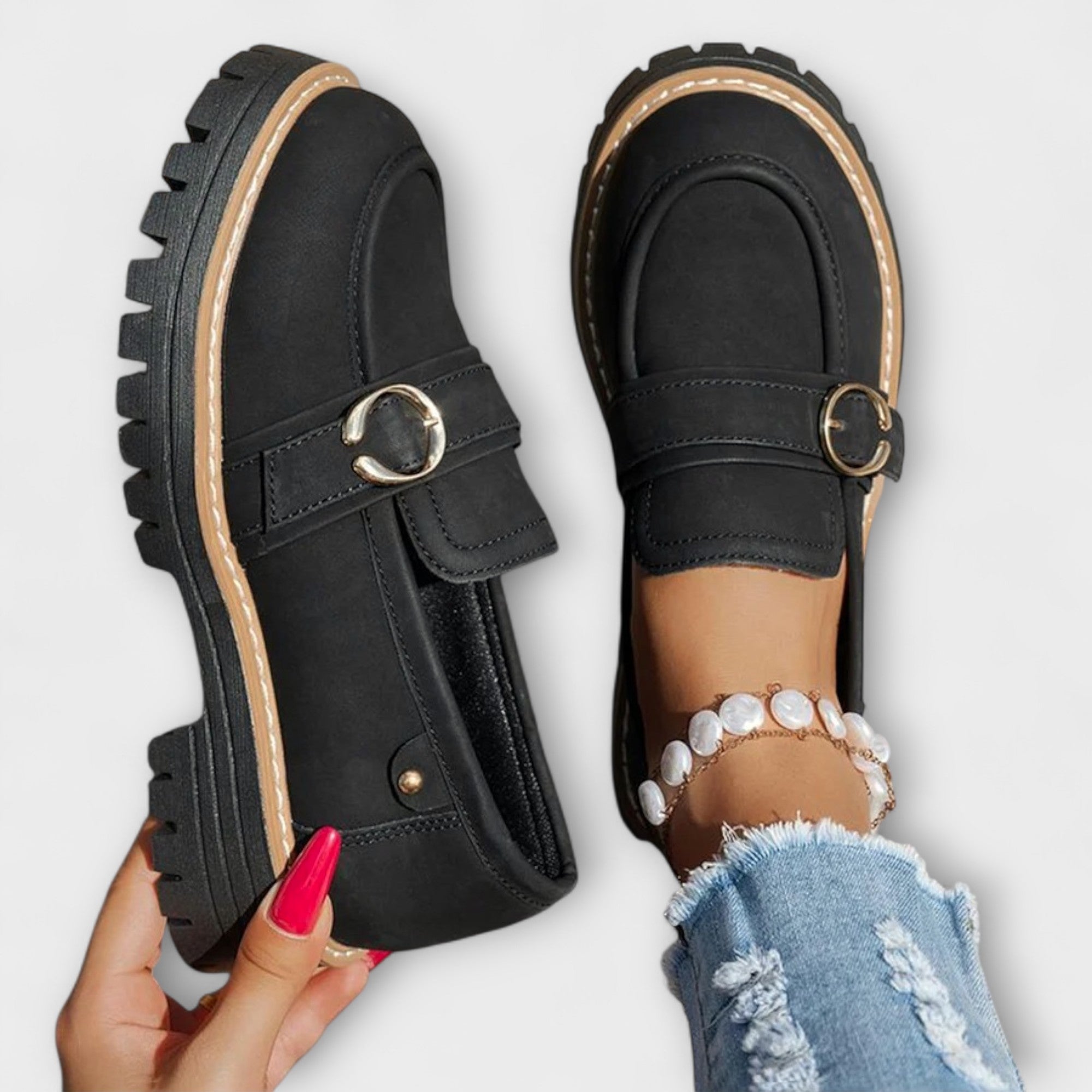 Lora – Elegant Casual Moccasins with Round Toe for a Sophisticated Look