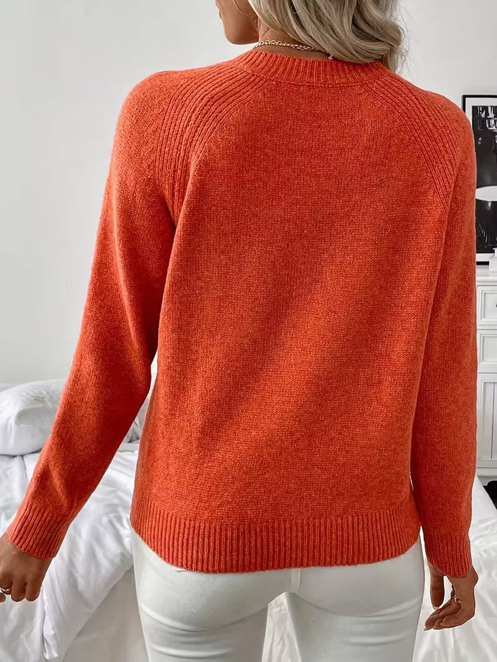Hilarina™ | Long Sleeve Knitted Sweater