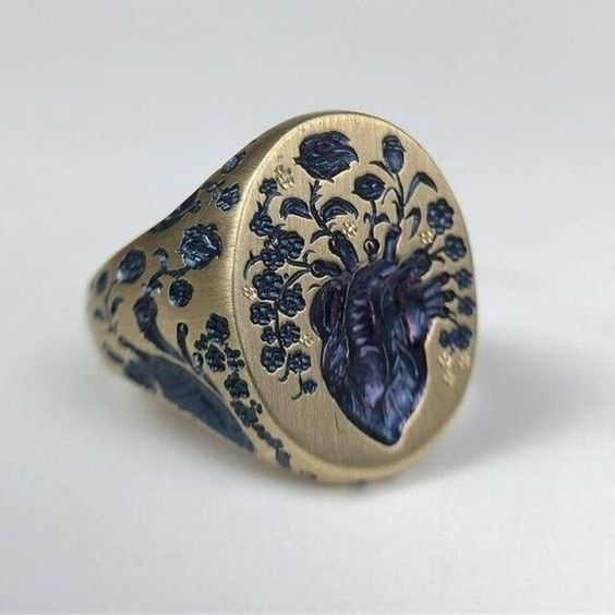Nova™ | Blue Blossom Vintage Gold Ring