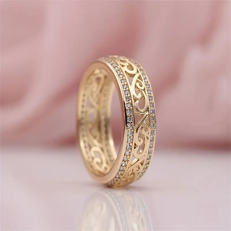 Elizabeth™ | Bright Hollow Gold Ring